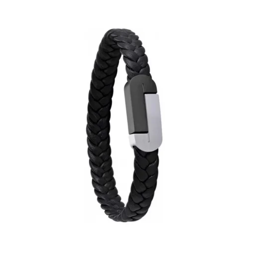 Bracelet Jourdan CORTO UN017H - Bracelet En Cuir et Acier Homme