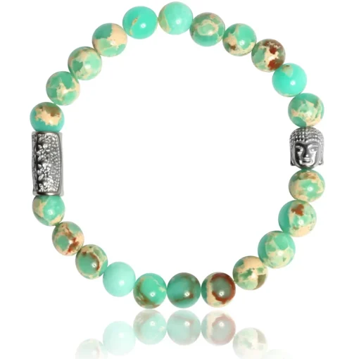 Bracelet Lauren Steven Design ML063 - Bracelet En Pierre Naturelle Jade Homme