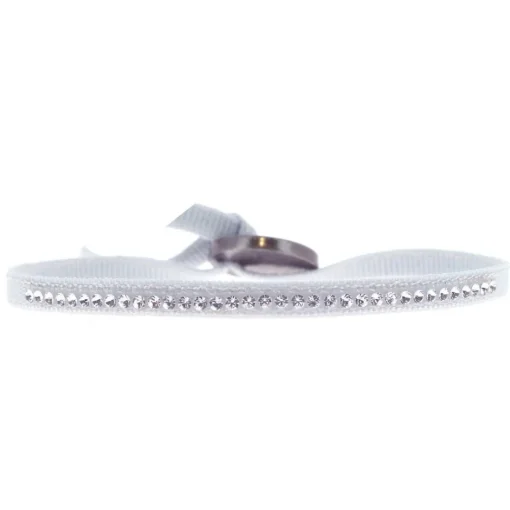 Bracelet Les Interchangeables A39544 - Bracelet Tissu Bleu Cristaux de haute qualité Femme