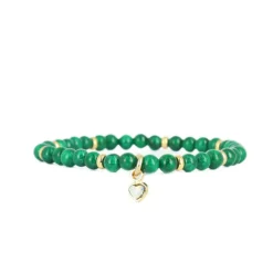 Bracelet Les Interchangeables A59900 - Perle Coeur Bleu Gris Femme