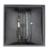 Bracelet Les Interchangeables A38631 - Bracelet Tissu Vert Cristaux de haute qualité Femme