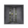 Bracelet Les Interchangeables A38627 - Bracelet Tissu Vert Cristaux de haute qualité Femme