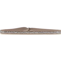 Bracelet Les Interchangeables A35893 - Bracelet Tissu Beige Cristaux de haute qualité Femme