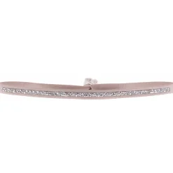 Bracelet Les Interchangeables A35894 - Bracelet Tissu Beige Cristaux de haute qualité Femme