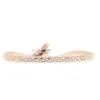 Bracelet Les Interchangeables A36382 - Bracelet Tissu Beige Cristaux de haute qualité Femme