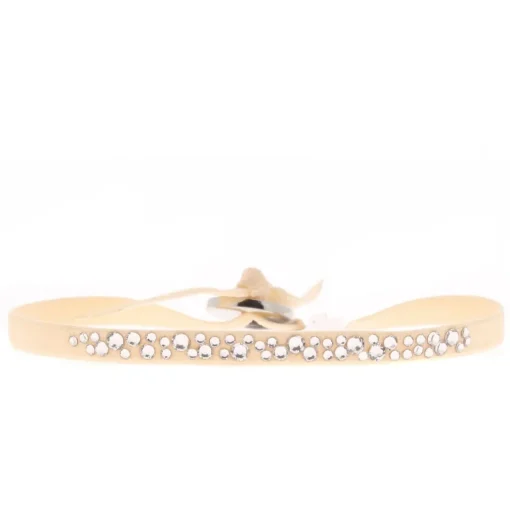 Bracelet Les Interchangeables A37770 - Bracelet Tissu Rose Cristaux de haute qualité Femme