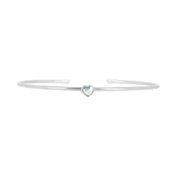 Bracelet Les Interchangeables A59188 - Jonc Coeur Palladium Femme