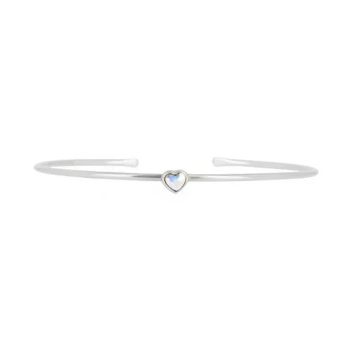 Bracelet Les Interchangeables A59188 - Jonc Coeur Palladium Femme