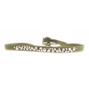 Bracelet Les Interchangeables A37098 - Bracelet Tissu Vert Cristaux de haute qualité Femme