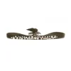 Bracelet Les Interchangeables A41165 - Bracelet Tissu Marron Cristaux de haute qualité Femme