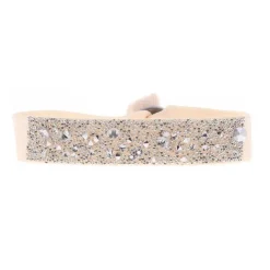Bracelet Les Interchangeables A38161 - Bracelet Tissu Rose Cristaux de haute qualité Femme