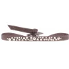 Bracelet Les Interchangeables A36670 - Bracelet Tissu Marron Cristaux de haute qualité Femme