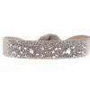 Bracelet Les Interchangeables A36454 - Bracelet Tissu Beige Cristaux de haute qualité Femme