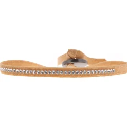 Bracelet Les Interchangeables A39576 - Bracelet Tissu Orange Cristaux de haute qualité Femme