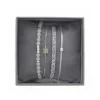 Bracelet Les Interchangeables A38628 - Bracelet Tissu Gris Cristaux de haute qualité Femme