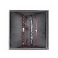 Bracelet Les Interchangeables A38639 - Bracelet Tissu Rose Cristaux de haute qualité Femme