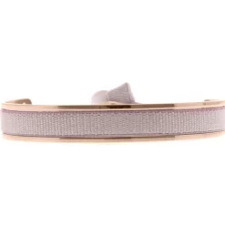 Bracelet Les Interchangeables A47403 - Jonc Ruban Interchangeables 6mm Beige Rose Femme