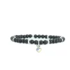 Bracelet Les Interchangeables A59940 - Perle Coeur Noir Femme