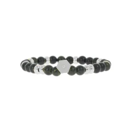 Bracelet Les Interchangeables A58806 - Perle Forme Écrou Kaki Fonce Femme