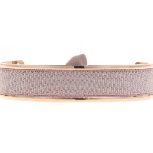 Bracelet Les Interchangeables A42777 - Jonc Ruban Interchangeables 9mm Beige Rose Femme