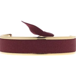 Bracelet Les Interchangeables A42711 - Jonc Ruban Interchangeables 9mm Bordeaux Fonce Femme