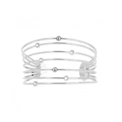 Bracelet Les Interchangeables A59164 - Manchette Orbite Palladium Femme