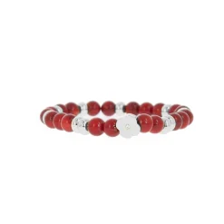 Bracelet Les Interchangeables A58822 - Perle Forme Fleur Rouge Femme