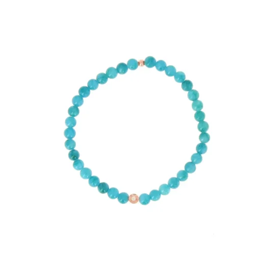 Bracelet Les Interchangeables A59811 - Perle Sertie Fleur Bleu Gris Femme