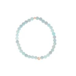 Bracelet Les Interchangeables A59809 - Perle Sertie Fleur Bleu Ciel Femme