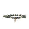 Bracelet Les Interchangeables A59922 - Perle Coeur Kaki Fonce Femme