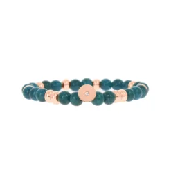 Bracelet Les Interchangeables A58824 - Perle Forme Ronde Bleu Gris Femme