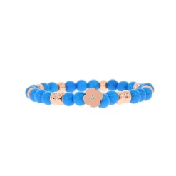 Bracelet Les Interchangeables A58817 - Perle Forme Fleur Bleu Femme