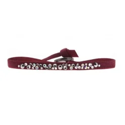 Bracelet Les Interchangeables A38217 - Bracelet Tissu Acier Rouge Femme