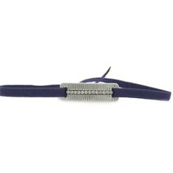 Bracelet Les Interchangeables A55840 - Plaque Ruban Strie Strasse Marine Palladium Femme