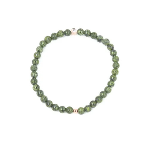 Bracelet Les Interchangeables A59800 - Perle Serti Fleur Kaki Fonce Femme