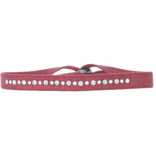 Bracelet Les Interchangeables A54638 - 1 Rang 6mm Bordeaux Fonce Femme