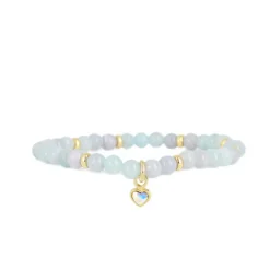 Bracelet Les Interchangeables A59899 - Perle Coeur Bleu Ciel Femme