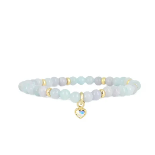 Bracelet Les Interchangeables A59899 - Perle Coeur Bleu Ciel Femme
