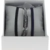 Bracelet Les Interchangeables A47071 - Bracelet Coffret Jonc Ruban Ruthenium Femme