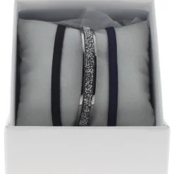 Bracelet Les Interchangeables A47071 - Bracelet Coffret Jonc Ruban Ruthenium Femme