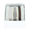 Bracelet Les Interchangeables A47065 - Bracelet Coffret Jonc Ruban Or Jaune Cristal Femme