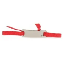 Bracelet Les Interchangeables A55655 - Plaque Ruban Lisse Strasse Corail Palladium Femme