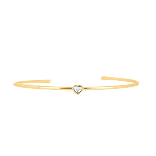 Bracelet Les Interchangeables A59183 - Jonc Coeur Doré Femme