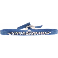 Bracelet Les Interchangeables A41179 - Bracelet Tissu Acier Bleu Femme