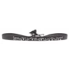 Bracelet Les Interchangeables A38412 - Bracelet Tissu Gris Cristaux de haute qualité Femme