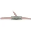 Bracelet Les Interchangeables A55813 - Plaque Ruban Strie Strasse Beige Rose Palladium Femme