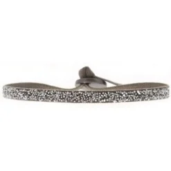 Bracelet Les Interchangeables A49139 - FABRIC Marron Glace Clair Cristal Femme