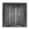 Bracelet Les Interchangeables A38629 - Bracelet Tissu Bleu Cristaux de haute qualité Femme