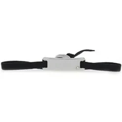 Bracelet Les Interchangeables A55696 - Plaque Ruban Lisse Strasse Noir Palladium Femme