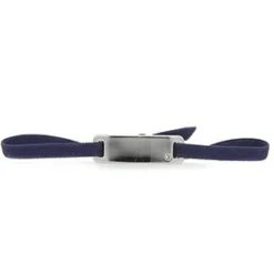 Bracelet Les Interchangeables A55669 - Plaque Ruban Lisse Strasse Marine Palladium Femme